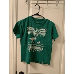Classic Teazue Boys Graphic Print Short Sleeve T-Shirt Top Size Medium Green